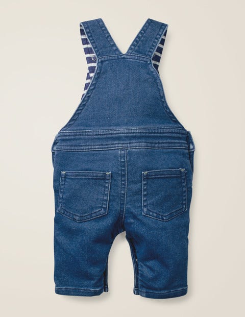 Latzhose Aus Jersey-Denim - Denim-Blau Latzhose Aus Jersey-Denim - Denim-Blau