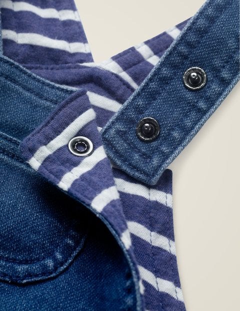 Latzhose Aus Jersey-Denim - Denim-Blau Latzhose Aus Jersey-Denim - Denim-Blau