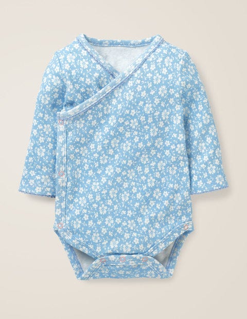 Floral Wrap Body - Light Sky Blue Vintage Floral Floral Wrap Body - Light Sky Blue Vintage Floral