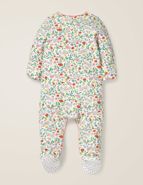 Printed Cosy Sleepsuit - Multi Wild Bunnies Printed Cosy Sleepsuit - Multi Wild Bunnies