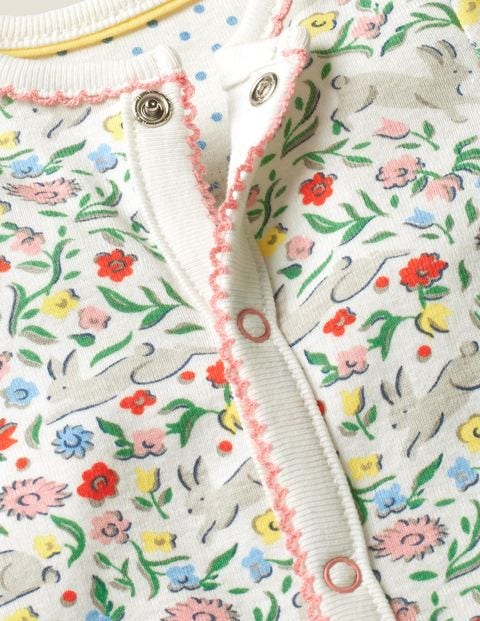 Printed Cosy Sleepsuit - Multi Wild Bunnies Printed Cosy Sleepsuit - Multi Wild Bunnies
