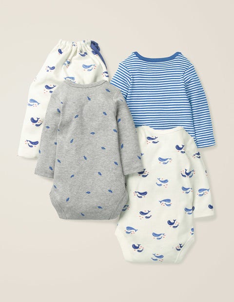 3 Pack Whales Bodysuits - Ivory Baby Whales 3 Pack Whales Bodysuits - Ivory Baby Whales