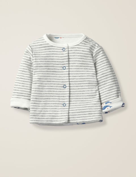 Whales Reversible Jacket - Ivory Baby Whales Whales Reversible Jacket - Ivory Baby Whales