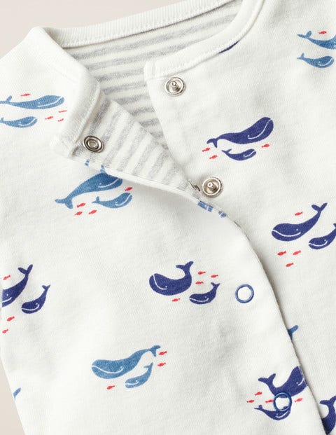 Whales Reversible Jacket - Ivory Baby Whales Whales Reversible Jacket - Ivory Baby Whales