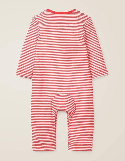 Whales Appliqué Romper - Ivory/Jam Red Whale Whales Appliqué Romper - Ivory/Jam Red Whale