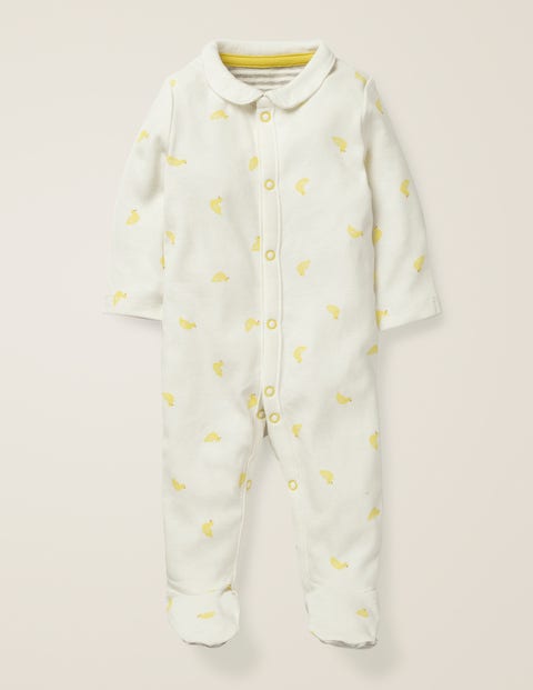 Printed Ducks Sleepsuit - Yellow Baby Ducks Printed Ducks Sleepsuit - Yellow Baby Ducks