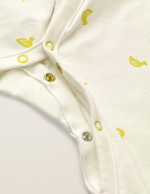 Printed Ducks Sleepsuit - Yellow Baby Ducks Printed Ducks Sleepsuit - Yellow Baby Ducks