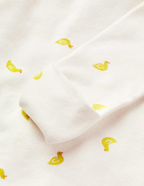 Printed Ducks Sleepsuit - Yellow Baby Ducks Printed Ducks Sleepsuit - Yellow Baby Ducks