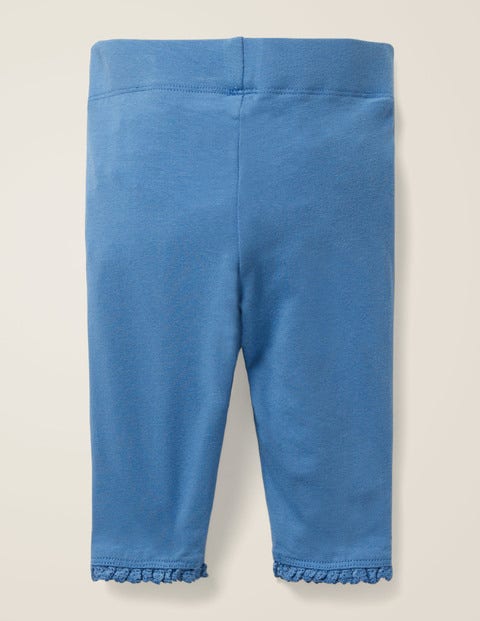 Leggings Mit Blumenstickerei - Elisabethanisches Blau, Blumenmuster Leggings Mit Blumenstickerei - Elisabethanisches Blau, Blumenmuster