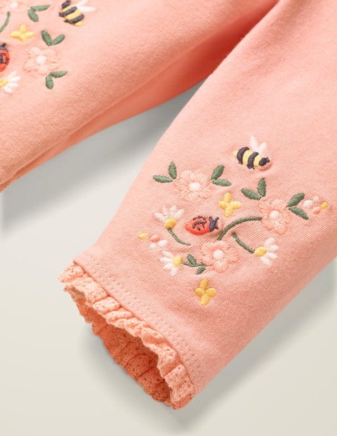 Floral Embroidered Leggings - Chalky Pink Floral Floral Embroidered Leggings - Chalky Pink Floral