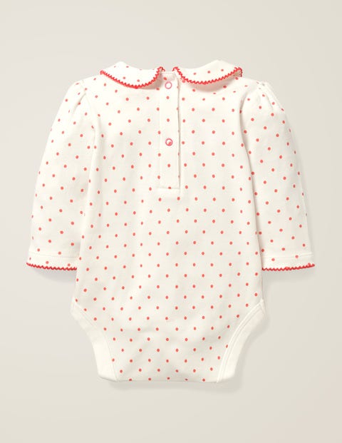 Collared Body - Ivory/Carmine Spot Collared Body - Ivory/Carmine Spot