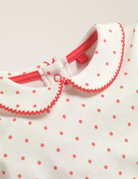 Collared Body - Ivory/Carmine Spot Collared Body - Ivory/Carmine Spot