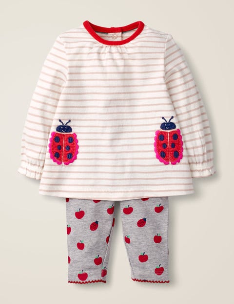 Supersoft Jersey Play Set - Ivory/Chalky Pink Ladybugs Supersoft Jersey Play Set - Ivory/Chalky Pink Ladybugs