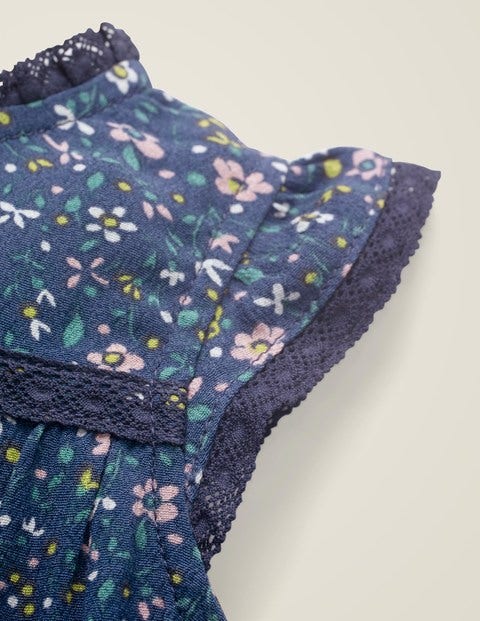 Pretty Woven Romper - Starboard Blue Ditsy Floral Pretty Woven Romper - Starboard Blue Ditsy Floral