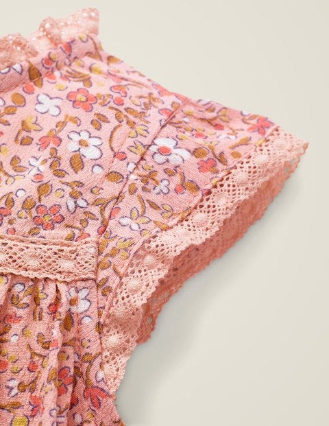 Pretty Woven Romper - Chalky Pink Ditsy Floral Pretty Woven Romper - Chalky Pink Ditsy Floral