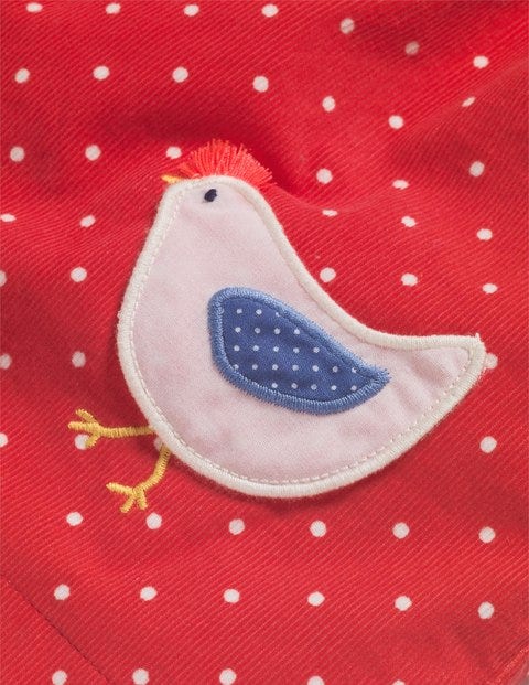 Robe À Bordure Volantée - Poulets rouge carmin Robe À Bordure Volantée - Poulets rouge carmin