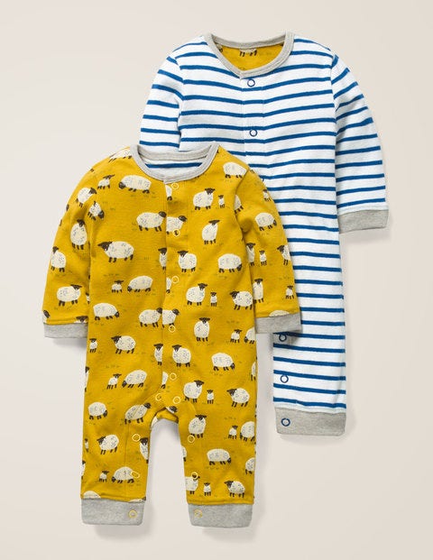 Twin Set of Gender Neutral Rompers | Stay at Home Mum