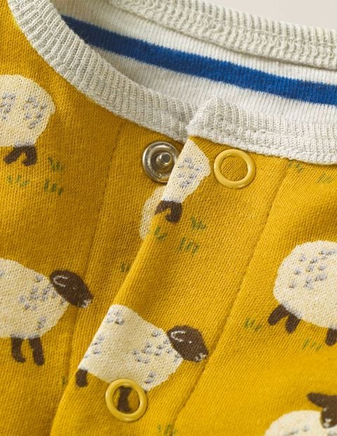Twin Pack Rompers - Mustard Yellow Baby Sheep Twin Pack Rompers - Mustard Yellow Baby Sheep