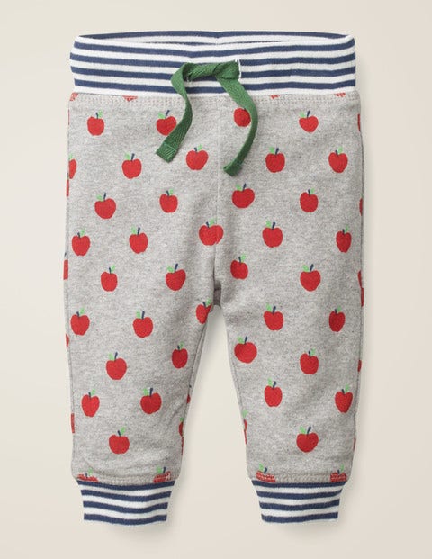 Wendehose Aus Jersey - Grau Meliert, Äpfel Wendehose Aus Jersey - Grau Meliert, Äpfel