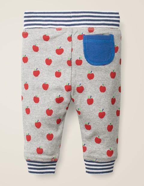 Wendehose Aus Jersey - Grau Meliert, Äpfel Wendehose Aus Jersey - Grau Meliert, Äpfel