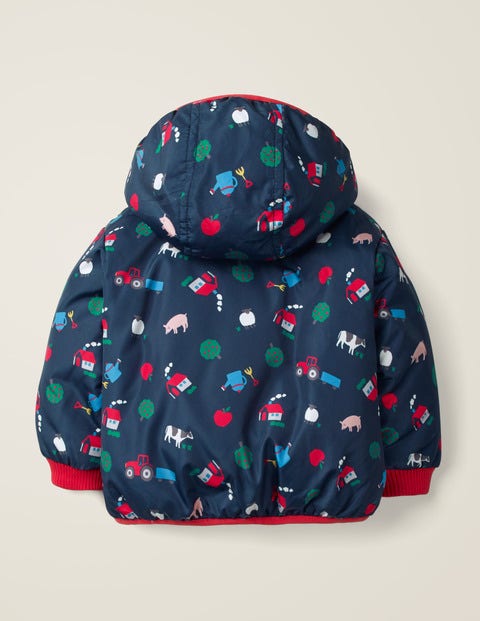 Farmyard Reversible Jacket - College Blue Farm Farmyard Reversible Jacket - College Blue Farm