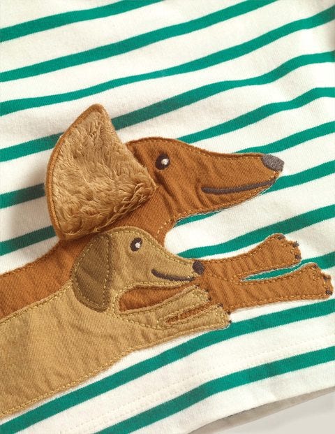 Novelty Animal T-Shirt - Ivory/Hike Green Dogs Novelty Animal T-Shirt - Ivory/Hike Green Dogs