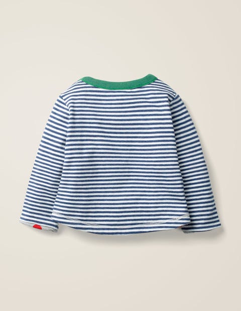 Reversible Printed T-Shirt - Ivory/Starboard Blue Apple Reversible Printed T-Shirt - Ivory/Starboard Blue Apple