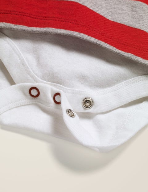 Rugby-Body - Paprikarot/Grau Meliert Rugby-Body - Paprikarot/Grau Meliert