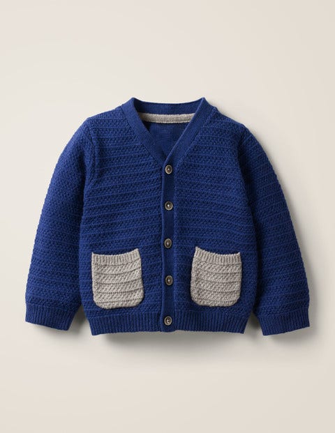 Gemütlicher Cardigan Für Jungs - Segelblau Gemütlicher Cardigan Für Jungs - Segelblau