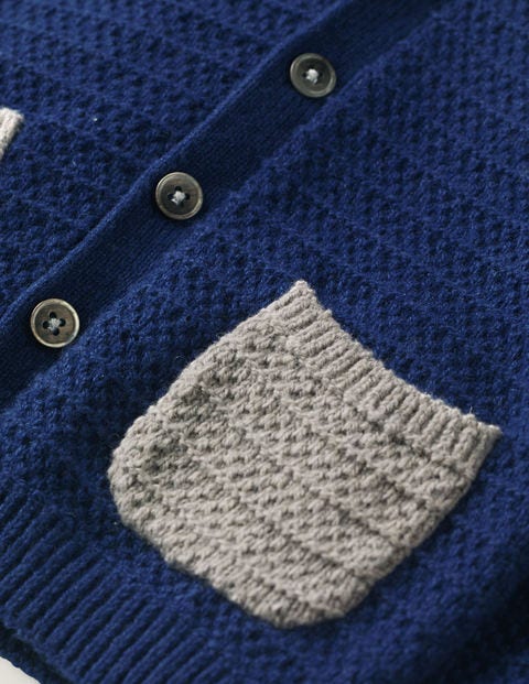 Gemütlicher Cardigan Für Jungs - Segelblau Gemütlicher Cardigan Für Jungs - Segelblau