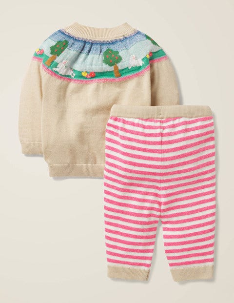 Knitted Play Set - Ecru Marl Bunnies Knitted Play Set - Ecru Marl Bunnies