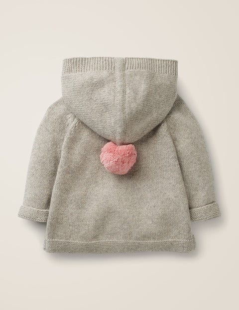 Pretty Knitted Jacket - Grey Marl Flowers Pretty Knitted Jacket - Grey Marl Flowers