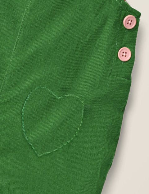 Cord-Latzhose Mit Herztasche - Weidengrün Cord-Latzhose Mit Herztasche - Weidengrün