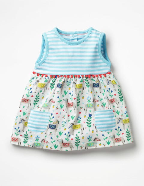 Printed Jersey Dress - Multi Little Donkey Printed Jersey Dress - Multi Little Donkey