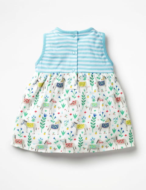 Printed Jersey Dress - Multi Little Donkey Printed Jersey Dress - Multi Little Donkey
