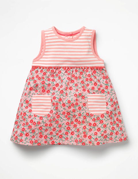 Printed Jersey Dress - Shell Pink Primrose Printed Jersey Dress - Shell Pink Primrose