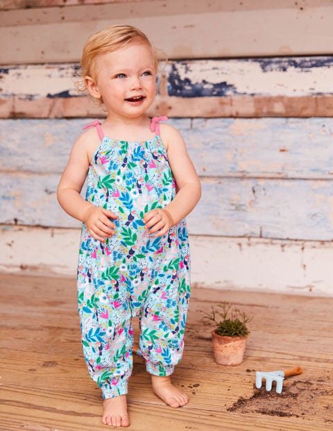 Jersey Summer Playsuit - Multi Toucan Garden Jersey Summer Playsuit - Multi Toucan Garden