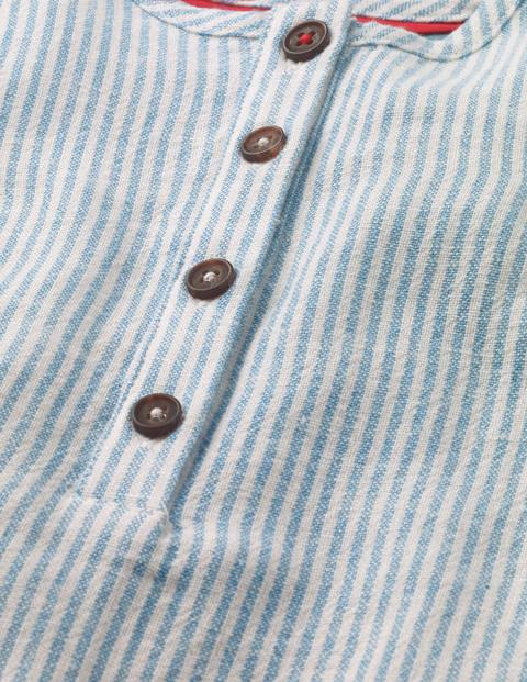 Stripy Romper - Lake Blue Ticking Stripe Stripy Romper - Lake Blue Ticking Stripe