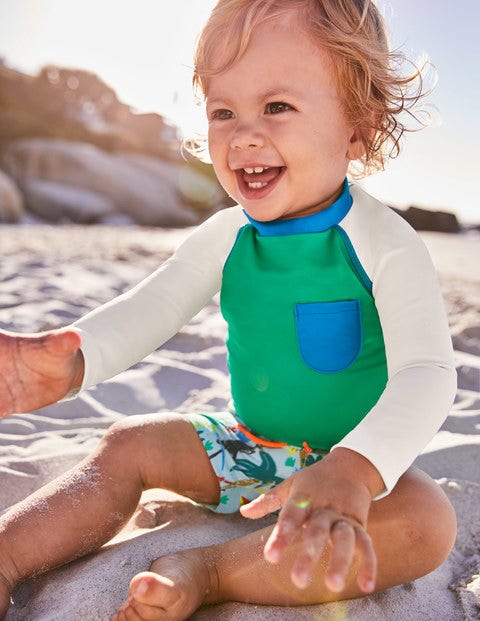Colourblock Rash Vest - Astro Green Colourblock Rash Vest - Astro Green