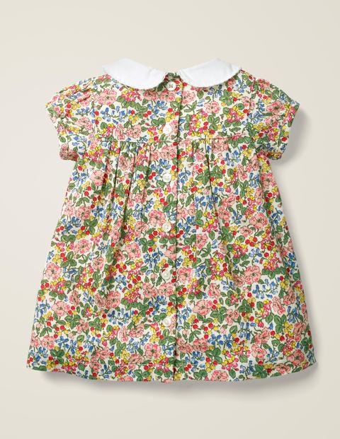 Smock Dress - Chalky Pink Flower Berry Smock Dress - Chalky Pink Flower Berry