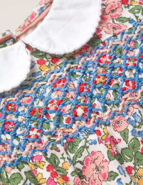 Smock Dress - Chalky Pink Flower Berry Smock Dress - Chalky Pink Flower Berry