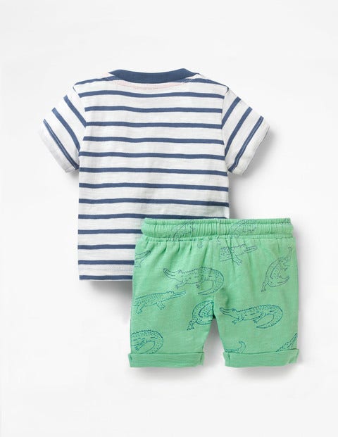 Short Jersey Play Set - Turtle Green Doodle Crocs Short Jersey Play Set - Turtle Green Doodle Crocs