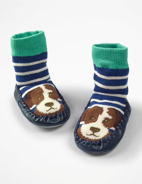 Slipper Socks - Starboard Blue/Ecru Slipper Socks - Starboard Blue/Ecru