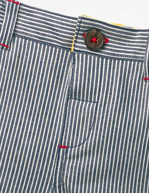 Colourful Chino Trousers - Indigo Blue Ticking Colourful Chino Trousers - Indigo Blue Ticking