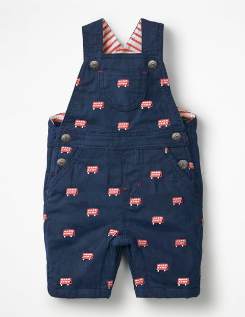 Woven Overalls - College Blue Embroidery Woven Overalls - College Blue Embroidery