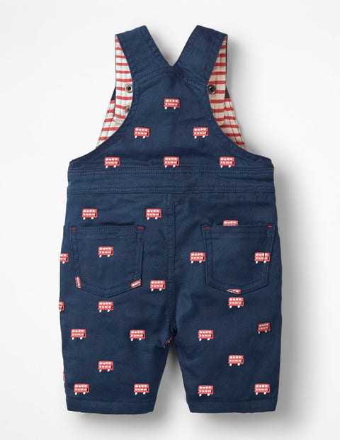 Woven Overalls - College Blue Embroidery Woven Overalls - College Blue Embroidery