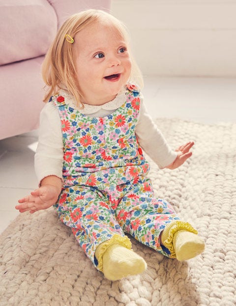 Heart Pocket Overalls - Multi Jolly Floral Heart Pocket Overalls - Multi Jolly Floral