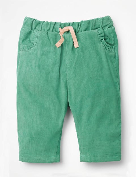 Pretty Pocket Cord Pants - Jungle Green Daisy Pretty Pocket Cord Pants - Jungle Green Daisy