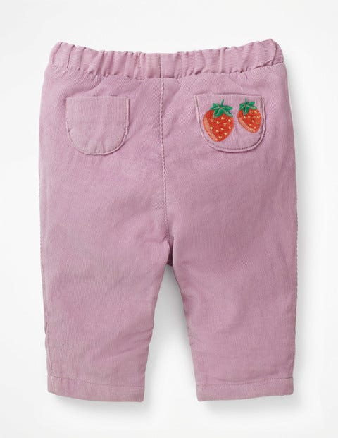 Pretty Pocket Cord Trousers - Delphinium Purple Strawberry Pretty Pocket Cord Trousers - Delphinium Purple Strawberry