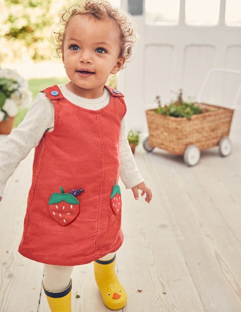 Pocket Cord Dress - Jam Red Pocket Cord Dress - Jam Red